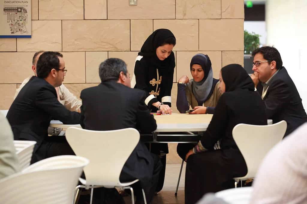 Saudiwomanleadingmeeting photobyinternationallabororg flickrcc